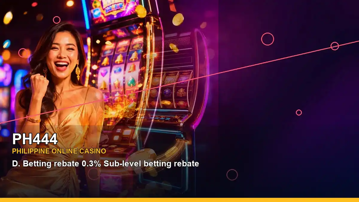 PH444 Philippines casino guide with left close-up fruit reels online slot games and an adult Filipina casino host