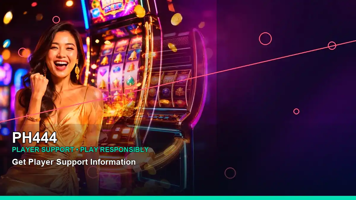 PH444 fruit reels online slot games featuring an adult Filipina casino host with a left close-up composition